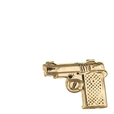 Men's Pistol Gun Earring 9ct Yellow Gold Gents Stud