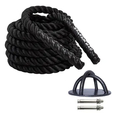 ((9M)) GYM MASTER Battle Rope with Wall Anchor