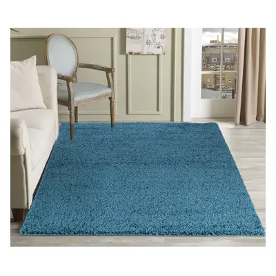 Serdim Rugs Living Room Shaggy Area Rugs, Polypropylene, Teal, 160x230cm(5'3"x7'7)