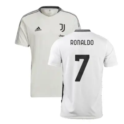 (XXL) Juventus Training Shirt (White) (RONALDO 7)