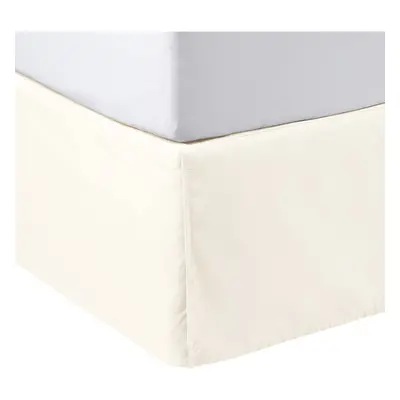 Amazon Basics - Lightweight Pleated Bed Skirt, Queen, Off White, Solid