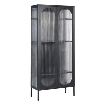 Display Cabinet FOXTON Metal cm cm Black