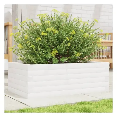 vidaXL Garden Planter White 70x40x23 cm Solid Wood Pine