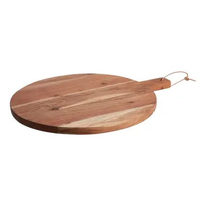 Premier Housewares Dark Brown Large Chopping Board Acacia Wood Brown Boards Wood Round Wooden Ch