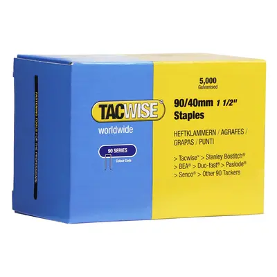 Tacwise Type 90/40mm Narrow Crown Staples for Staple Gun (Box of 5000)