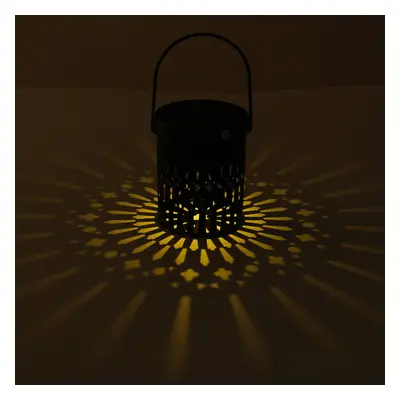 (Warm White) Outdoor Solar Lantern Light LED Solar Metal Lights Waterproof Hanging Lamp