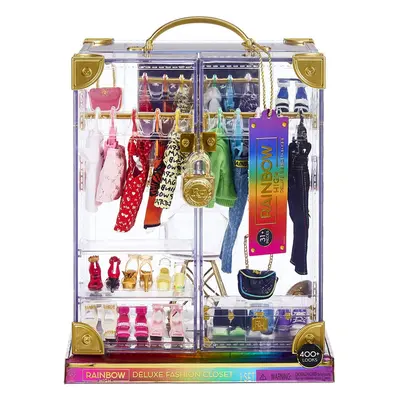 Rainbow High 574323EUC Deluxe Closet Playset â Combinations Portable Clear Acrylic Toy Closet-