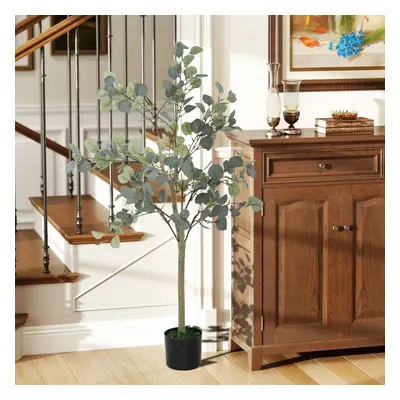 HOMCOM Artificial Plant, Faux Silk Eucalyptus Tree, 150cm