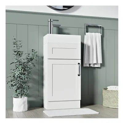 (Crawle White 400mm) Floor Standing Bathroom Vanity Unit With Basin