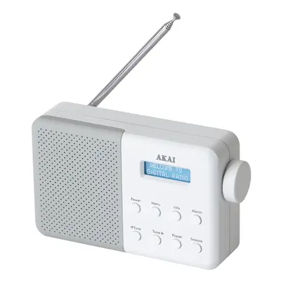 Akai A61041G DAB Digital Radio - Grey/White