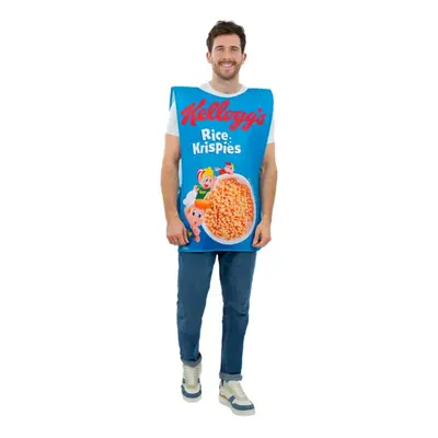 Kelloggs Unisex Adult Rice Krispies Cereal Box Costume Tabard