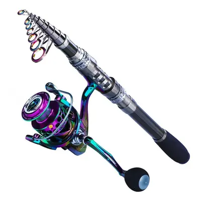 (2.7M&4000) Sougayilang Portable Travel Fishing Rod Combos .8m-3.3m Carbon Fiber Telescopic Fish