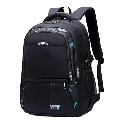 (black,blue) Fashion Trendy Oxford Waterproof School Bags Middle School Student Backpack Youth C