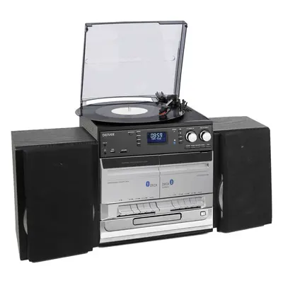 Denver DAB / DAB+ Record Player Turntable, Cassette Player, CD Player HiFi with USB Recording & 