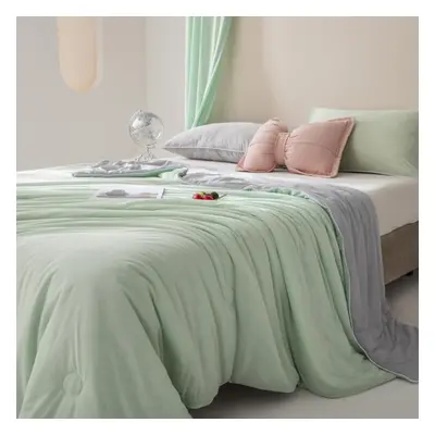 (green, 200*230CM) Class A Ice Cream Cool Silk Summer Cool Quilt, Solid Color Summer Air-conditi