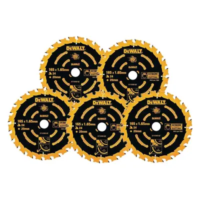 5 x Dewalt DT10300 Circular Saw Blades x x 24T Extreme Framing DWE550