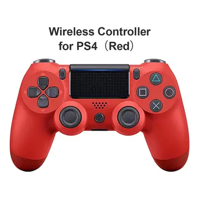 (Red) Wireless Controller for PS4 Slim Pro Joystick Gamepad Bluetooth JoyPad