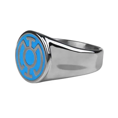 (Blue) Blue Lantern Symbol Stainless Steel Ring