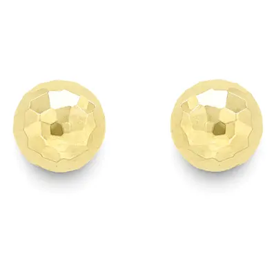 Jewelco London 9ct Gold Diamond-cut Disco Ball Stud Earrings - ERNR02976