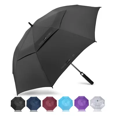 Large Golf Umbrella Windproof Strong Inch - Big Golfing Umbrellas Double Canopy Vented For Men -