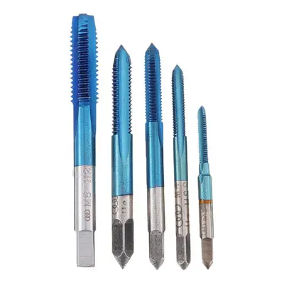 5Pcs M3-M8 Blue Coated Machine Screw Tap Drill Set Straight Flute Metric Thread Tap Drill Bit