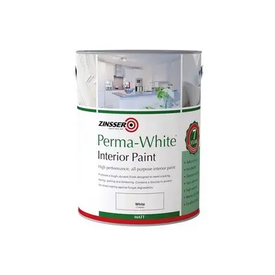 Zinsser ZN7070001D1 Perma-White Interior Paint Matt Litre