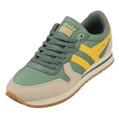 (7) Gola Daytona Chute Mens Classic Trainers in Green Yellow