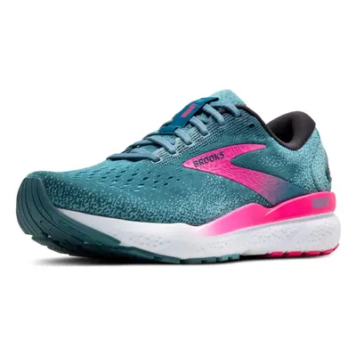 Brooks Womens Ghost Neutral Running Shoe - Blue/Pink/Moroccan Blue - Medium