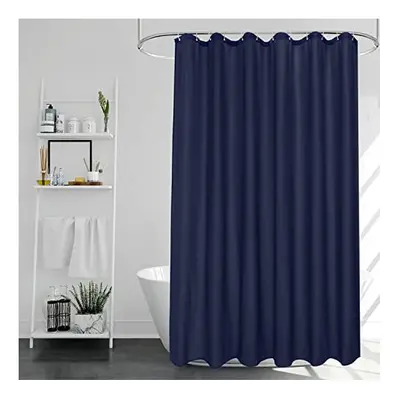 Extra Long Shower Curtain 210cm Drop, Water Repellent Polyester Weighted Bathroom Shower Curtain