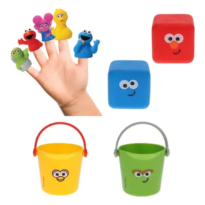 Sesame Street Piece Bath Toy Value Set - Kids Bath Toys