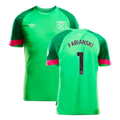 (MB) West Ham Home Goalkeeper Shirt (Green) - Kids (Fabianski 1)