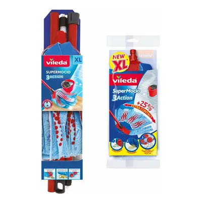 Vileda SuperMocio 3Action Compact Mop with Extra Refill