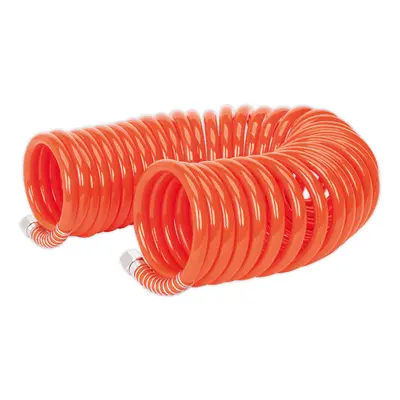 Sealey AH10C/8 Coiled Air Hose 10mtr x Ã8mm 1/4"BSP Unions