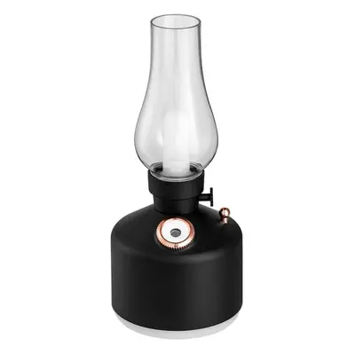 (Black) Colorful Camping Lights Mode Wireless Humidifier Portable Retro LED Lights Outdoor Tent 