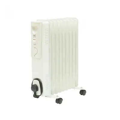 9 Fin White Electric Oil Filled Radiator