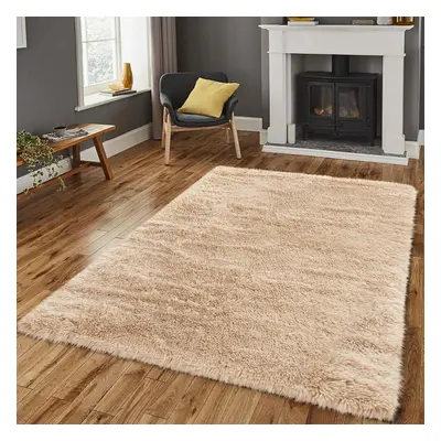 (Beige, x cm) Large Shaggy Rugs Living Room Carpet Fluffy Pile