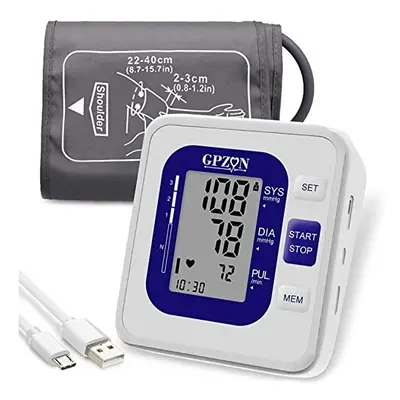 Blood Pressure Monitor NHS Approved UK, GPZON Accurate Digital BP Monitor with Large Cuff for Ho