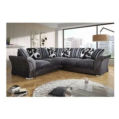 (Black and Grey , Corner ) Tyson Corner/3+2 Seater Luxurious Comfortable Sofa