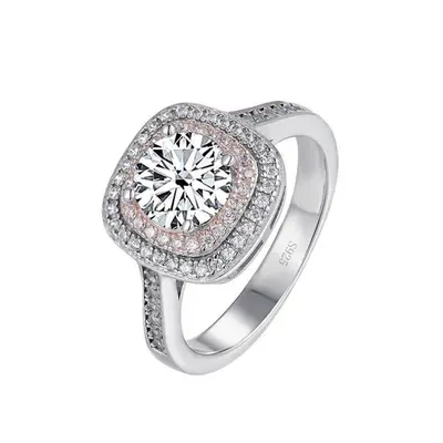 (white, 7.5) Bagueringen Carat Moissanite Diamond Ring For Engagement Wedding Women&apos;s S925 