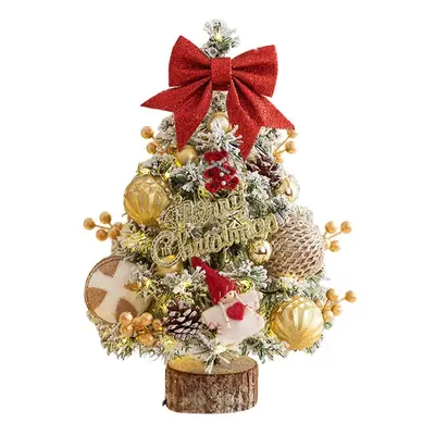 (Golden Legend) Fashion Christmas Tree Crafts Stylish Delicate Indoors Desktop Ornaments For Hom