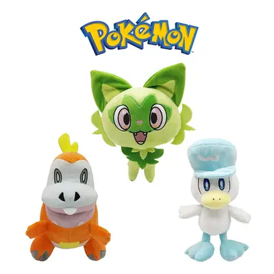 (3pcs) Pokemon Plush Toy Sprigatito Fuecoco Quaxly Stuffed Doll Kids Birthday Gift