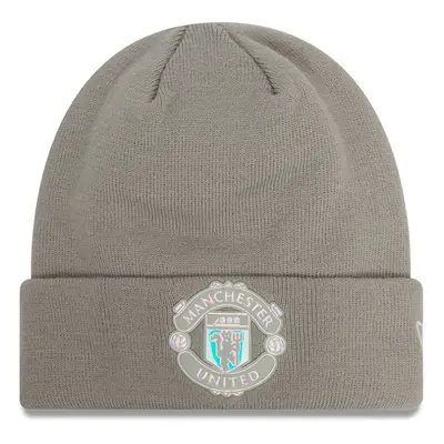 New Era Man UTD Iridescent Cuff Knit Beanie Hat Grey