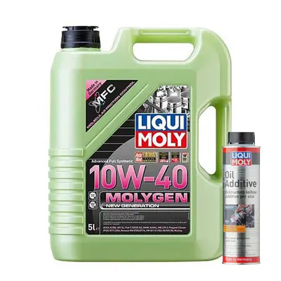 LIQUI MOLY - MOLYGEN NEW GENERATION 10W-40 - 5L + Oil Additive 300ml