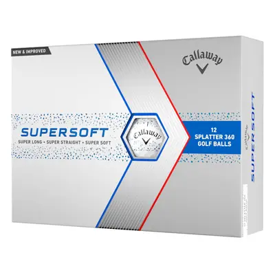 Golf Supersoft Golf Ball Blue Splatter Hybrid, One Dozen