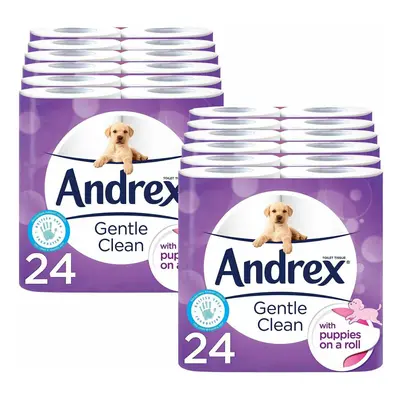 Andrex Toilet Roll Gentle Clean Fragrance-Free Ply Toilet Paper, Rolls