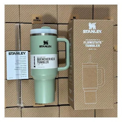 (Gulf leaves) Stanley Quencher H2.0 FlowState Tumbler 40oz Cup 1.2L