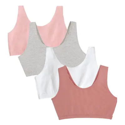 Fruit of the Loom Cotton Tank Bra for Women-Ultimate Comfort & Breathable Fit Dusk/White/Blush/G