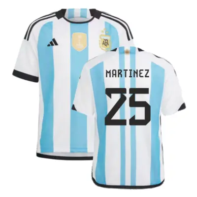 (XXL) Argentina World Cup Winners Home Shirt - Kids (MARTINEZ 25)