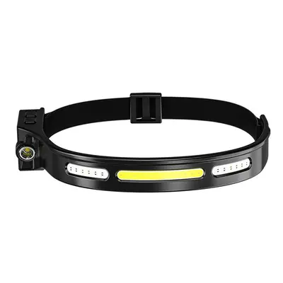 COB Head Lamp Modes USB Rechargeable Brightness Sensable Double Light Waterproof Lightweight Out