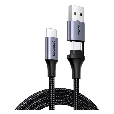 2-In-1 PD 100W Fast Charing Cable Type-C to USB 2.0 / Type-C Data Cable 5A 480Mbp/s 1M Quick Cha